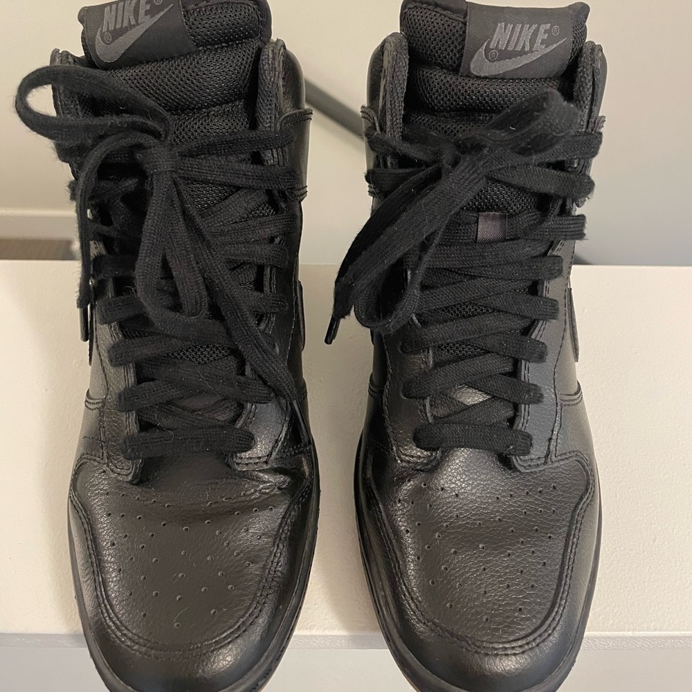 Nike Dunk Sky High Black Wedges - Great condition!